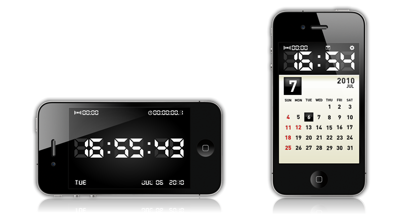 ”Clock Simply”は、カレンダーやアラーム、時刻補正機能など備えた時計アプリケーションです。